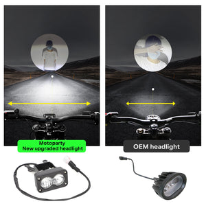 20W Headlight Switch White Spot Flood Led Pod Combo Kit for Sur Ron Sur-Ron Surron Segway Talaria Plug N Play Waterproof