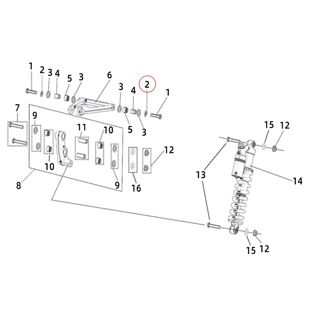 Surron Light Bee X/L1E - Washer B4001 d8 (MPC:B4-001-08-F2)(Packed in 10s)